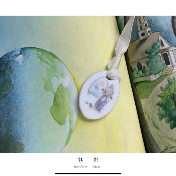 Precious Moment Porcelain Bookmark, Vintage 1987 - Picture 3 of 5